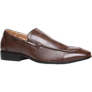 Bata MenS Qchas Brown Formal Slip On Shoes