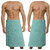 handloomdaddy set of 2 embroidery design cotton bath towel(blue)