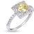 Fasherati silver plated yellow crystal rings for girls