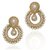 Jewels Guru Exclusive White Pearl Embedded Earrings