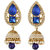 Styylo Jewels Blue Color Earrings Jhumki