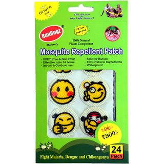 RunBugz Mosquito Repellents Patches smileys- 24 Patches