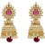 Jewels Guru Exclusive Golden White Pink Multi Colour Earrings.  m-453