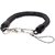 Black Spring Cord Rope Swivel Lobster Clasp Keyring Chain Strap