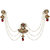 9blings Traditional Style Revers Ad Ruby Pearl Gold Plated Copper Bun Pin Earrings Hair Accessories