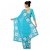 Vistaar Creation Sky Blue Georgette Embroidered Saree With Blouse