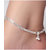 Adquest Silver Plated Silver Alloy Anklets For Women-set of 2