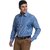 Validus Men's Striped formal cotton blend blue shirt.
