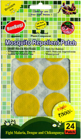 RunBugz Mosquito Repellent Plain patches yellow - 24 Patches