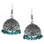 Spargz Beautiful Oxidize Silver Blue Bead Jumki Earrings For Wedding  Party AIER 963