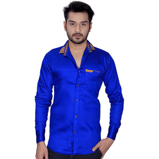 royal blue party wear shirt