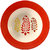 Soup Plate 7 Inch Ceramic/Stoneware in Red Boota (1 Pc) Handmade By Caffeine