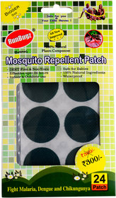 RunBugz Mosquito Repellent Plain Patches Green - 24 Patches