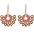 Jewels Guru Exclusive Golden White Pink Multi Colour Earrings.  m-516