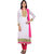 Florence White Georgette Embroidered Dress Material (SB-3304) (Unstitched)