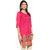 Mytri Pink  Embroidered Chanderi 3/4th Sleeves   Kurta