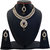 Jewels Guru Exclusive Golden Black White Multi Colour Necklace Set.M-558