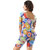 Tempting  Distinguishing Full Coverage Multi Color Soft Padded  Top With Boyleg Bottom One Piece Swimwear