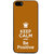 Fuson Designer Back Cover For Apple Iphone Se (Positive Calm Keep Calm Be Positive Crowned)