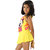 The Little Princess-Girls Charming  Baby Minnie Cartoon Print Multi Colored  Ruffled Scoop Neck Cover Up