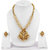 Jewels Guru Gold Plated Gold & White Alloy Necklace Set For Women