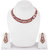 Jewels Guru Exclusive Golden White Pink Multi Colour Necklace Set.M-593