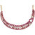 Jewels Guru Exclusive Golden White Pink Multi Colour Necklace Set.M-593