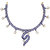 Jewels Guru Exclusive Golden Blue White Multi Colour Necklace Set.M-594