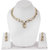 Jewels Guru Exclusive Golden White Necklace Set.M-605