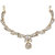 Jewels Guru Exclusive Golden White Necklace Set.M-605