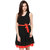 Indicot Black Red Rayon A-Line Womens Party Wear Dress