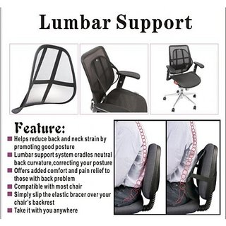Comfortable Mesh Car Seat Office Chair Back Lumbar Support In