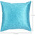 Jazzba Artistic Handmade  Pack of 5 High Quality Plain Satin Cushion Covers (12x12 inch, Golden, Light Blue)-C4G1T
