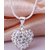 Angelfish Heart Crystal Shamballa Necklace Silver plated - AELKCP068
