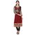 Florence Maroon Chanderi Cotton Embroidered Dress Material (SB-3314) (Unstitched)