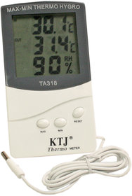 PIA INTERNATIONAL Digital Hygrometer Thermometer Humidity Meter Large LCD Display (MEDIUM)