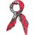Red Color Tiger Print Satin Small Square Scarf For Womens By S.lover