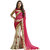 Sargam Fashion Embroidered Pink And Beige Georgette Traditional PartyWear Saree. - SRMBPINKCORD