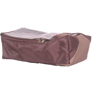 BagsRUs Brown Water Resistant Polyester Travel Shoe Space Saver Bag with Zip Closure (SH102FBW)