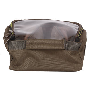 BagsRUs Olive Water Resistant Polyester Travel Shoe Space Saver Bag with Zip Closure (SH103FOL)
