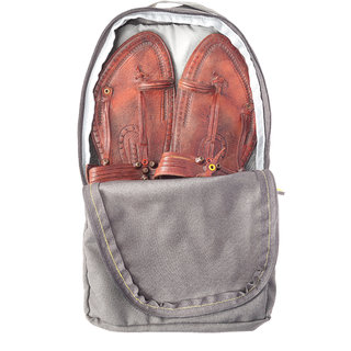 BagsRUs Green Polyester Dual Compartments for Shoes and Bed Slippers Shoe Travel Bag (SH108FGN)