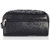 BagsRUs Black Leatherette Toiletry Organizer Cosmetic Bag Travel Kit Bag for Men and Women (TK105FBL)