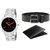 DCH WBIN-8 Silver Red Stick Marker Designed Analogue Wrist Watch With Wallet And Belt For Boys And Men