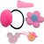 ANGEL GLITTER  Pink Princess Clips Combo Of 4