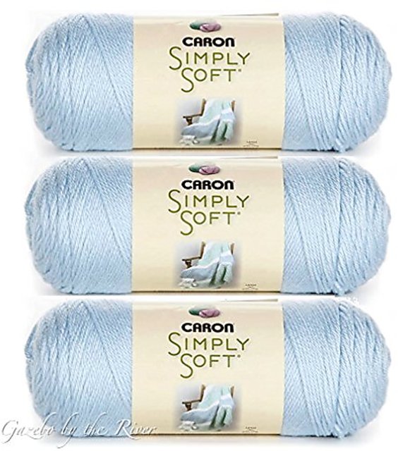 Buy (3-Pack) Caron Simply Soft 100% Acrylic Yarn ~ SOFT BLUE # 9712 ~ 6 oz.  Skeins Online @ ₹3275 from ShopClues