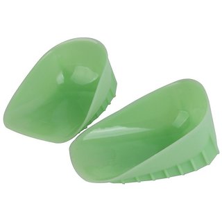 Importikah Heel Pads Cup Insole Cushion Heel Spur Pain Relief 1 Pair Green