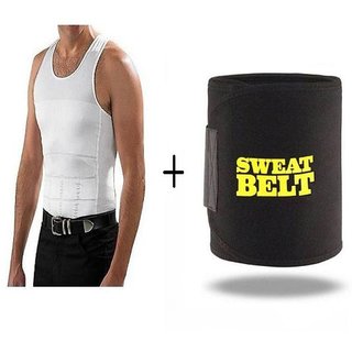Buy Hot Shaper Slimming waist tummy sweat Belt Free size with Men veest XXL  Online @ ₹899 from ShopClues