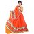 Saree Shop Orange Georgette Embroidered Saree With Blouse