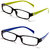 Magjons Green And Blue Rectangle Unisex Eyeglasses Frame set of 2 with case