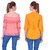 Westrobe Women Peach Lace And Yellow Embroidery Top Combo of 2